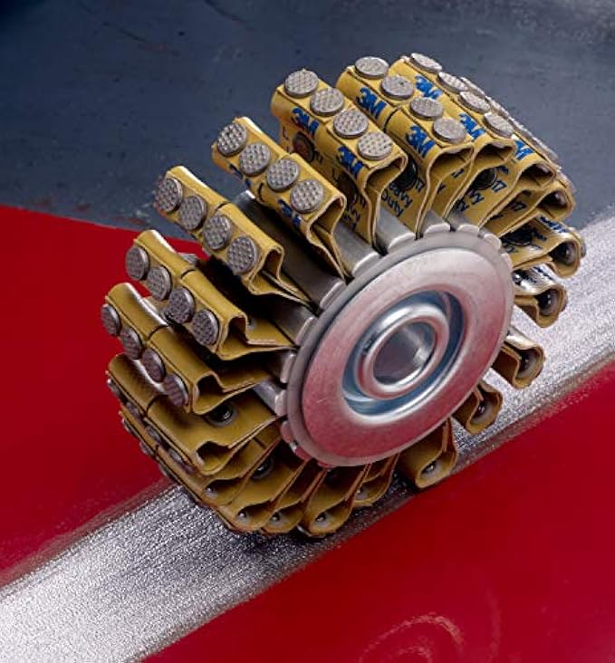 Cubitron II 3M Heavy Duty Roto Peen Flap Assembly, 2-15/128" Length x 2" Width, Goldenrod (Pack of 100)