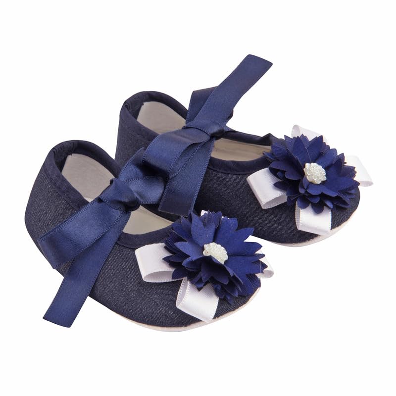 devishi booties embellished with flower and pearl - navy blue-picture-21