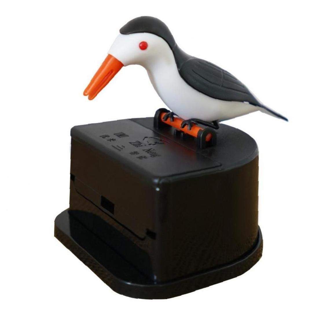 Ruluti Brown Bird Toothpick Dispenser,Automatic Bird Toothpick Box Toothpick Holder Cute Woodpecker Toothpick Case