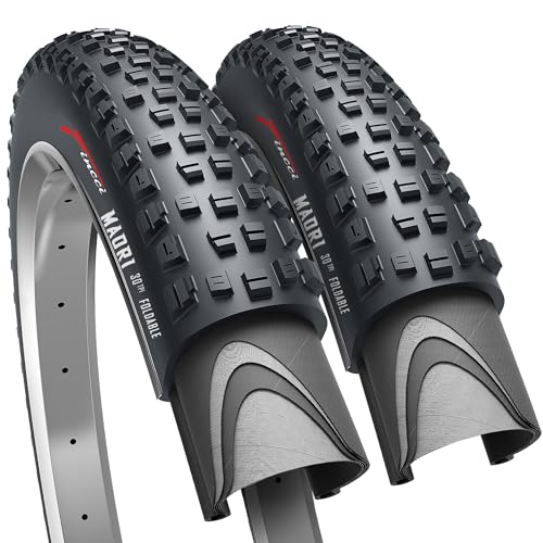 Fincci Pair 27.5 x 2.35 Inch 60-584 Foldable Tires Maori for Road Mountain MTB Mud Dirt Offroad Bike Bicycle (Pack of 2)