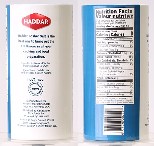 Haddar Kosher Salt 1 Pack (16oz) Rich Tasting Extra Coarse Sea Salt | Made in Italy | Good for Salt Grinders image 5