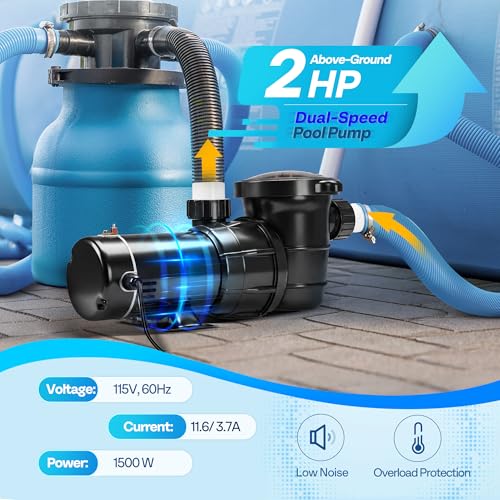 Image of VIVOHOME 2.0 HP 115V Dual Speed Above Ground Pool Pump
