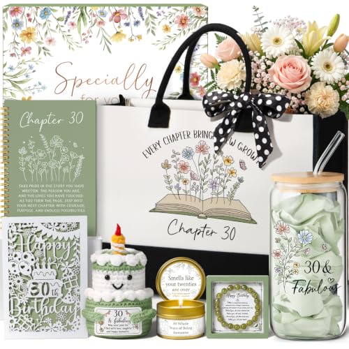 30th Birthday Gifts for Women Her Cool 1996 Birthday Gifts Basket for Women Turning 30 Year Old Fabulous Gift Set Unique Happy 30th Gift Ideas for Her Sister Best Friend Wife Daughter Mom Coworker