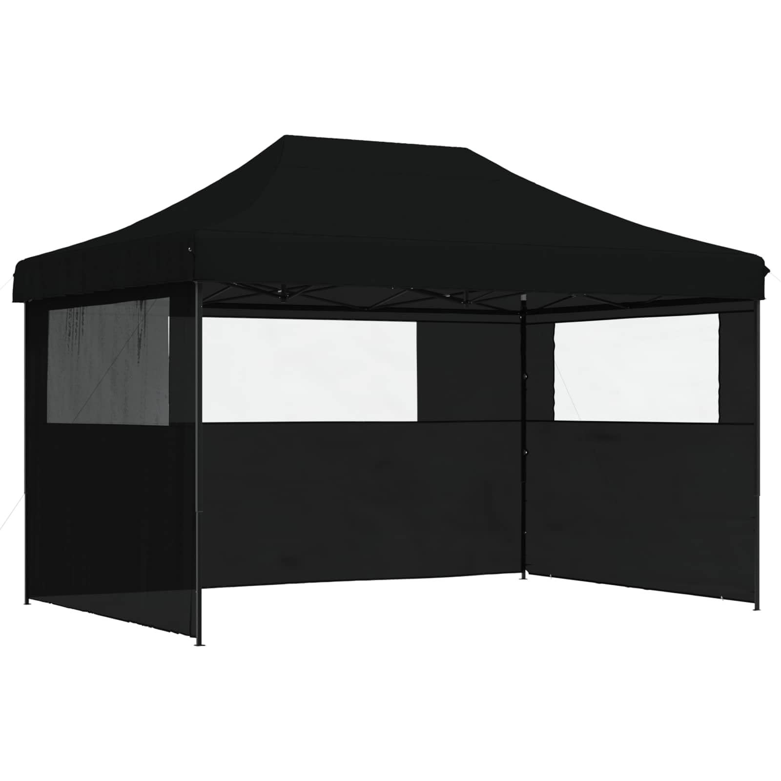 Czarny namiot składany 279 x 410 x 315 cm tkanina Oxford