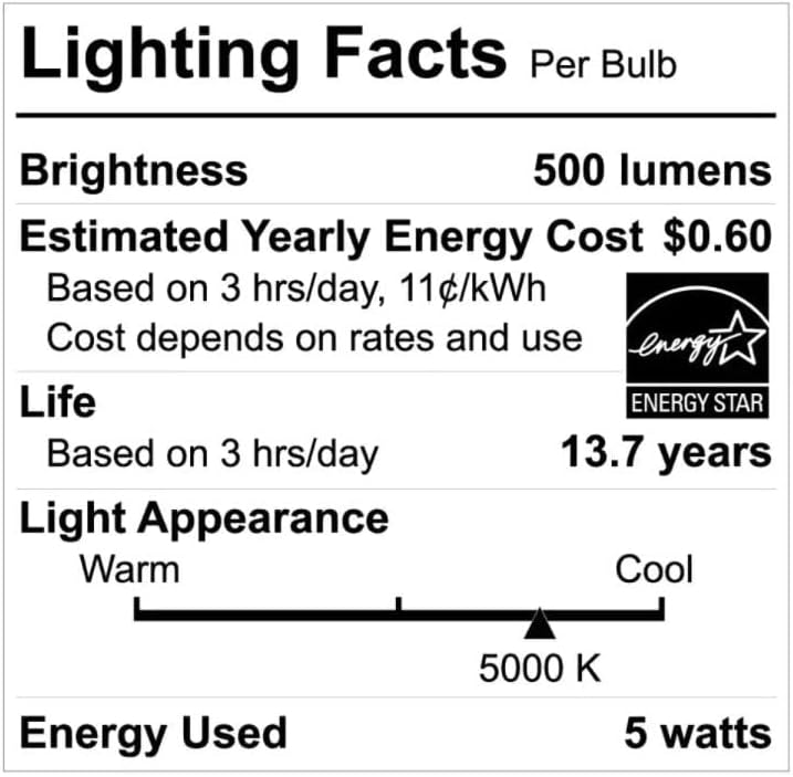EcoSmart Bulbs 60-Watt Equivalent B11 Dimmable Energy Star Clear Glass Candelabra Vintage Edison LED Light Bulb in Daylight (3-Pack)
