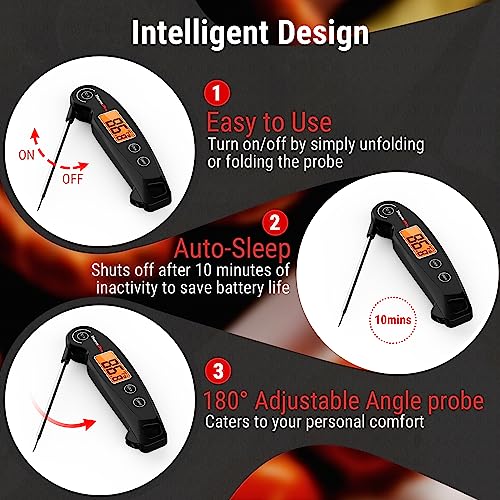 Thermopro TP605 BLACK Instant Read Meat Thermometer Digital thumb #2