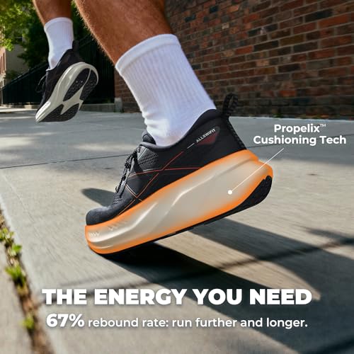 Image of ALLSWIFIT Men's Road Running Shoes Cushion Tennis Shoes Non-Slip Comfortable Lightweight Gym Workout Athletic Arch Support Walking Sneakers Active5K