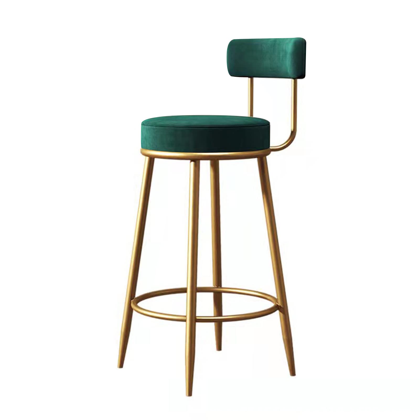 HYEBOX  Green Bar Chair Pub Bar Stools Can Bear 150lb, High Stools with Backrest and Cotton Seat, for Counter Cafe Stools Bar