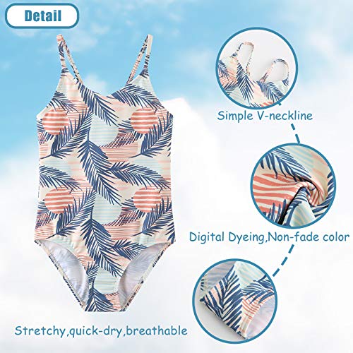 Image of Girls Two Piece Tankini Swimsuits Hawaiian Ruffle Bathing Suit Summer Beach Swimwear Set
