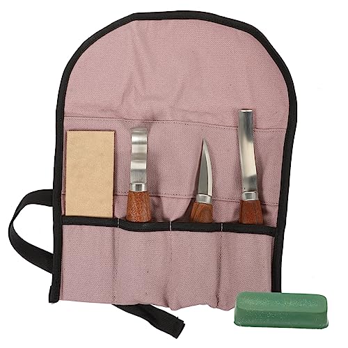 ERINGOGO 1Set Walnut Carving Tools Set with Pouch Ergonomic Sculpting and Woodworking Tools for Detail Work and Handicrafts