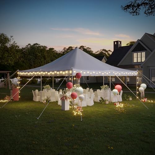 EROMMY 20x20FT Pole Party Tent, Heavy Duty PVC Event...
