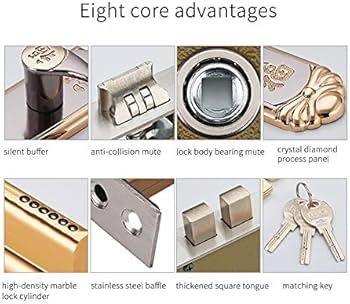 Zinc Alloy Door Handle Lock Set, European Indoor Handle Silent Zinc Alloy Door Handle Lock Set, European Indoor Handle Silent