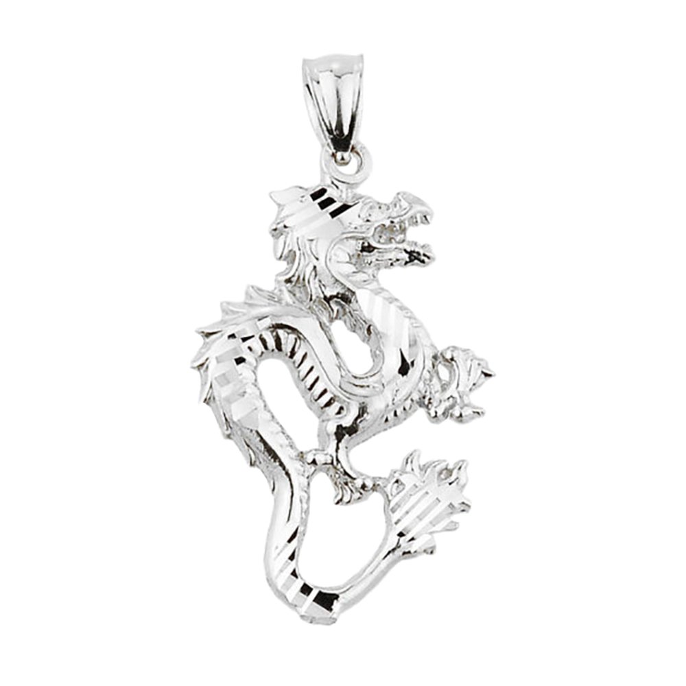 Claddagh Gold Chinese Dragon Sterling Silver Charm Pendant