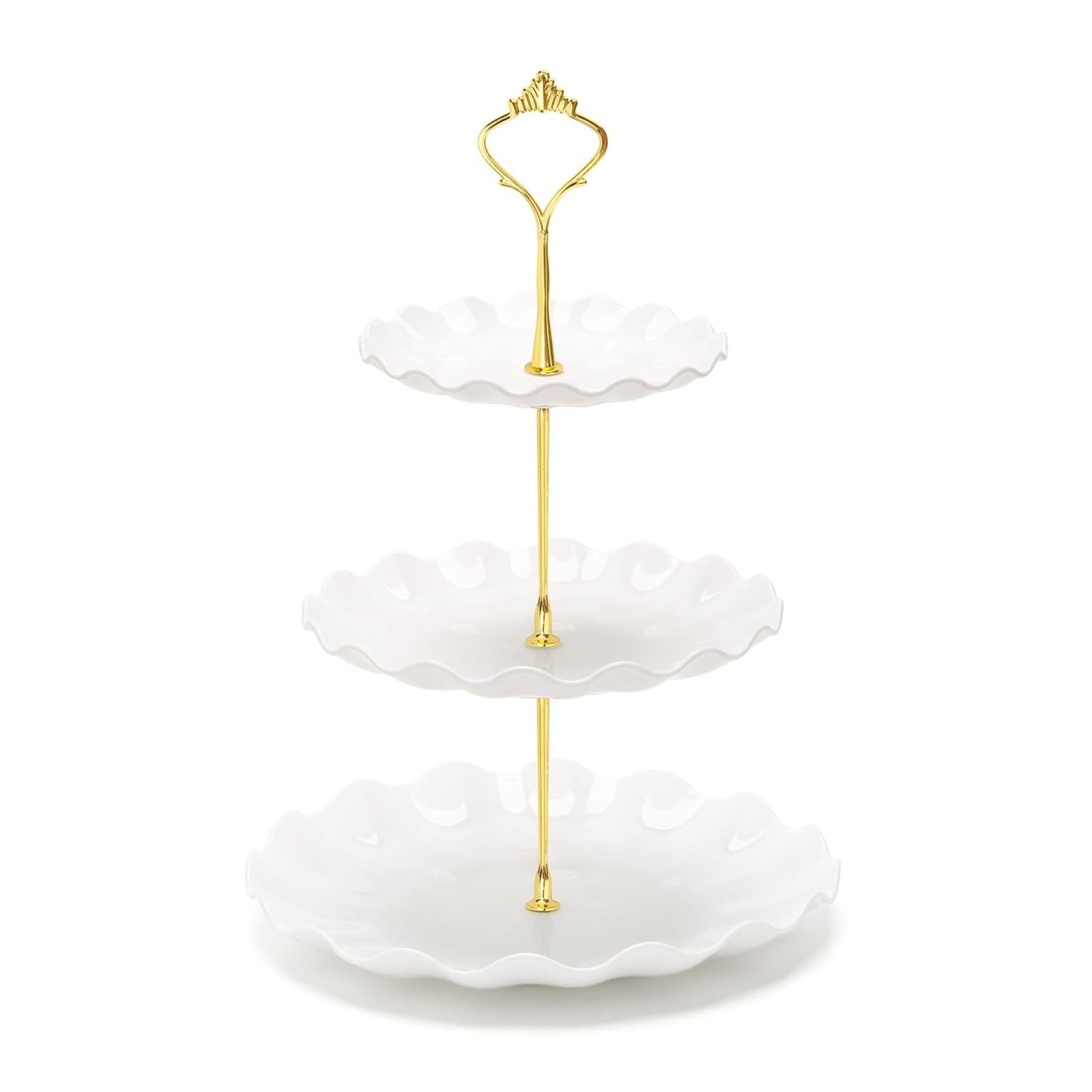 Ryckey Cake Stands 3 Tier Cupcake Stand, Plastic Tiered Serving Tray