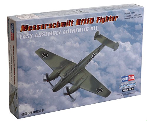 Maquette Messerschmitt Bf110 Hobby Boss 80292 réplique historique plastique gris