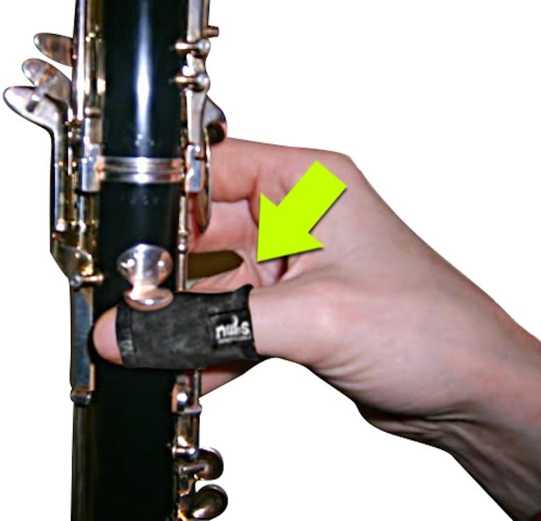 NUBS Thumb Protectors for Sax, Oboe, Clarinet and Woodwind, Padded Thumb Sleeve Rest Cushion with Added Compression - Protection From Painful Bruising and Blisters (Medium)