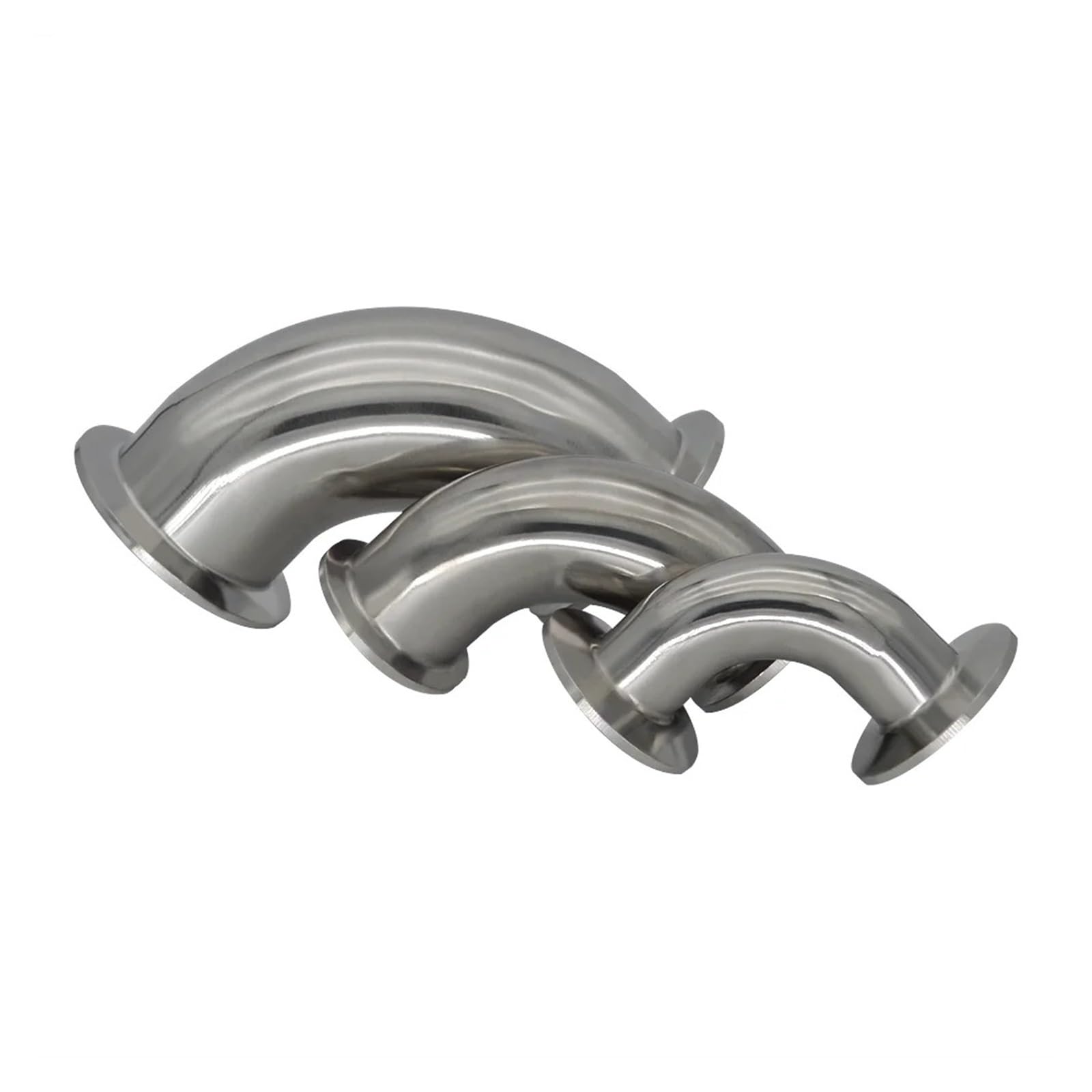 AARTERZZA 1pc Pipe OD 63 mm Ferrule OD 77.5mm 90 Degree Elbow Stainless Steel Fit 2.5" Tri Clamp Pipe Fitting