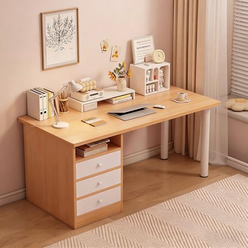 Spazio di archiviazione efficiente: questa scrivania per computer presenta un design elegante e minimalista con tre ampi cassetti e scomparti intelligenti. Organizza in modo professionale le tue forniture per ufficio e funge da efficiente organizzatore di computer, soddisfacendo le esigenze quotidiane.