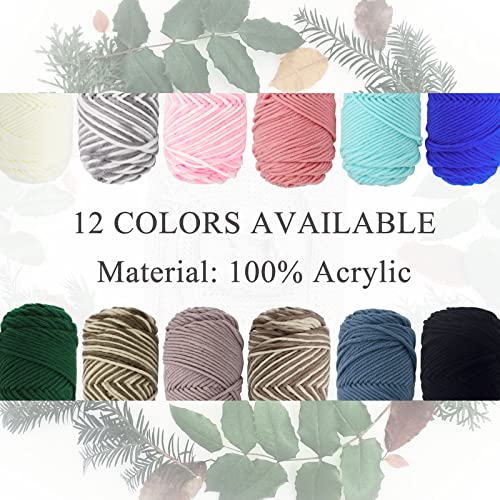 Niceec 3 Skeins Soft Yarn 100% Acrylic Yarn 8 Ply Yarn Light Pink Yarn For Crochet Knitting Light Worsted Yarn Blanket Yarn For Diy Craft Total Length 3×135 Yds/3×100G-Light Pink #TOP4