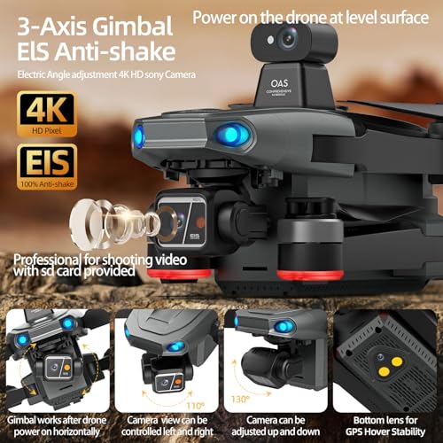 LimitedDealPrice Touch Screen Tablet Remote Professional Shooting Drones with Camera for Adults 4K HD, 360 Obstacle Avoidance, Payload Release, 3 Axis Gimbal Anti-shake, 84 Minutes Long Battery, Up to 5 Miles Range, Time-lapse, 50×Zoom, Rainproof, GPS Safe Height Auto Return - Image 6
