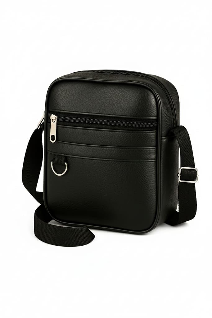 VALUE VIBE- Pure Luxury Gloss Leather Small Sling Bag for Men | Chest Slinger bag | Crossbody Bag| Side Bag Men | Mini Leather Slings | Corporate Gift Item | Passport Document Sling. (Royal Brown)-image-44