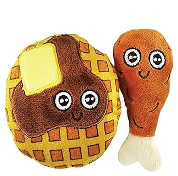 PawsnCollars Mad Cat Chicken and Waffles Catnip & Silvervine Cat Toy - 2 Pack