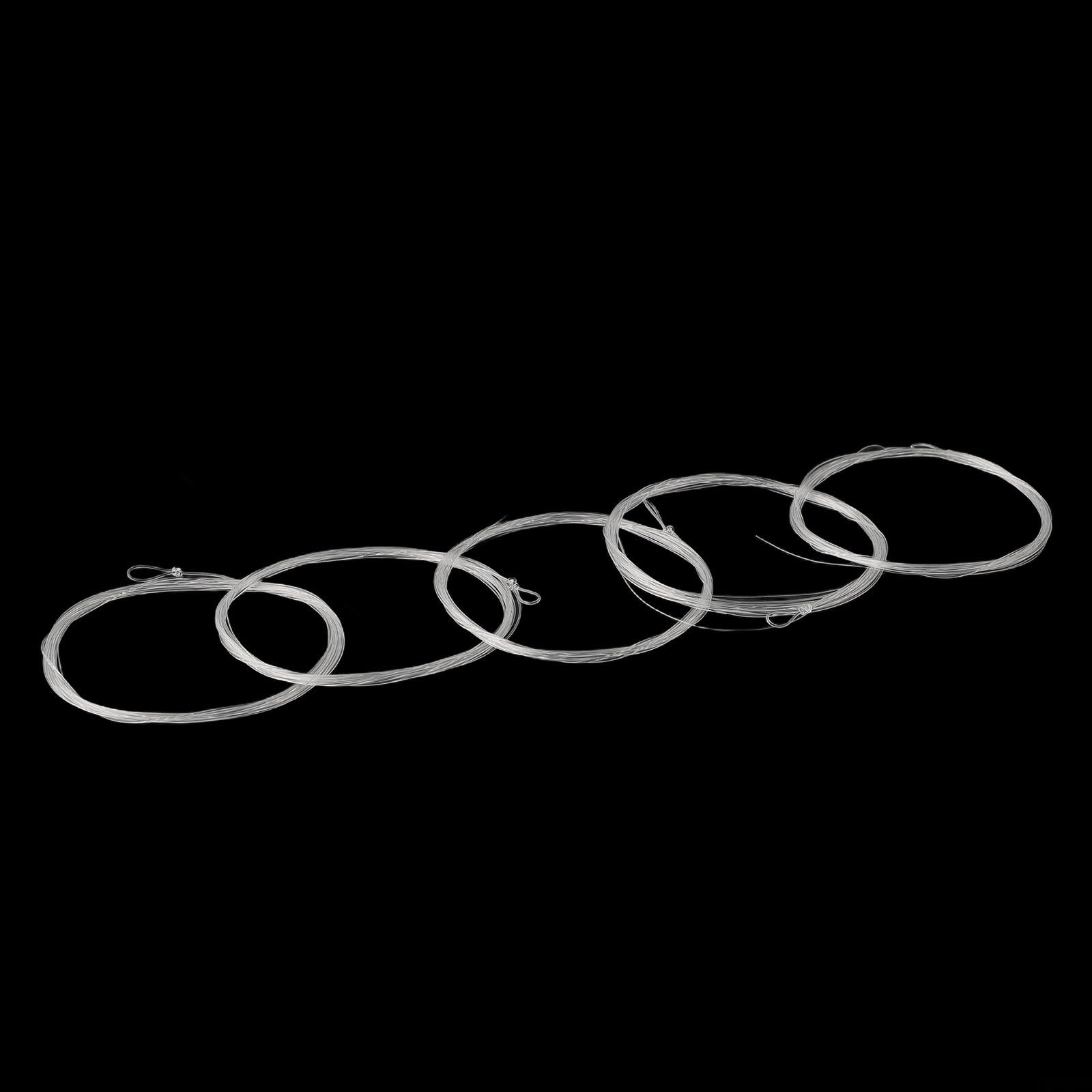 Lot de 5 bas de ligne pêche mouche fuselés nylon 2,7 m boucle fixation transparent