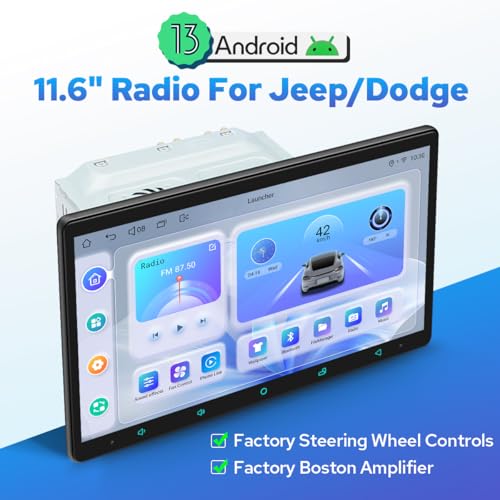 Radio para auto Joying 11.6 pulgadas para Jeep y Dodge miniatura 2