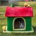 Baoblaze Cat House,Cat Sleeping Bed Equipment Gifts,Washable Lightweight Supplies Kennel Ornament for Rest Puppy Indoor Play