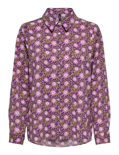 Onlnova Life Vis L/S New Grace - Camiseta, Amaranto Púrpura, L