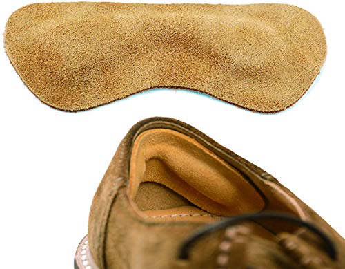 Premium Leather Heel Grips Liner Cushions Inserts for Loose Shoes, Improved Shoe Fit