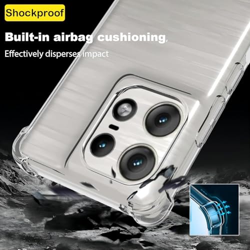 Image of REALCASE Silicone Moto Edge 50 5G Back Cover Case, Scratch Resistant Protective Crystal Clear Transparent Shock Proof Bumper Back Cover Case for Moto Edge 50 5G