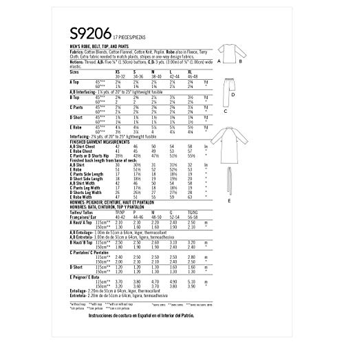 SIMPLICITY SS9206A A (XS-S-M-L-XL) Belted Robe has Shawl Collar - Image 3
