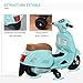 Imagen de HOMCOM Moto Eléctrica Vespa para Niños de 18-36 Meses Moto de Batería 6V con Faro Bocina y 4 Ruedas Motocicleta Infantil con Licencia 66