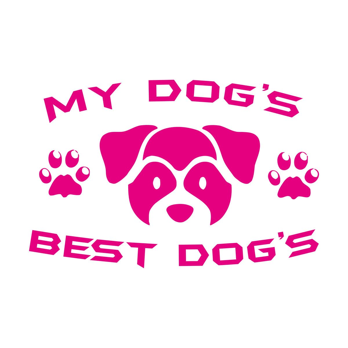 Pet Dog Inscription Words Friend Puppy Wall Decals PVC 48x74.3cm Easy Installation Large Rosered