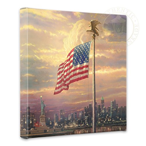 Thomas Kinkade Light of Freedom 14 x 14 Gallery Wrapped Canvas