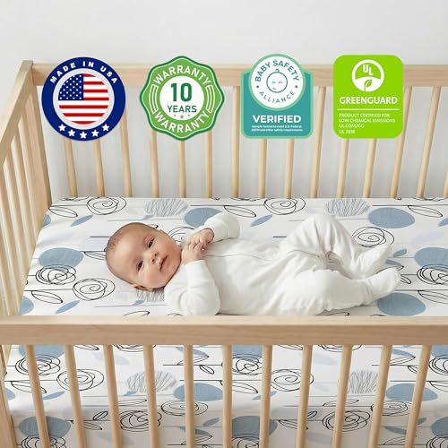 Image of Dream On Me 2-in-1 Floral Dreams Baby Crib Mattress, GREENGUARD Gold