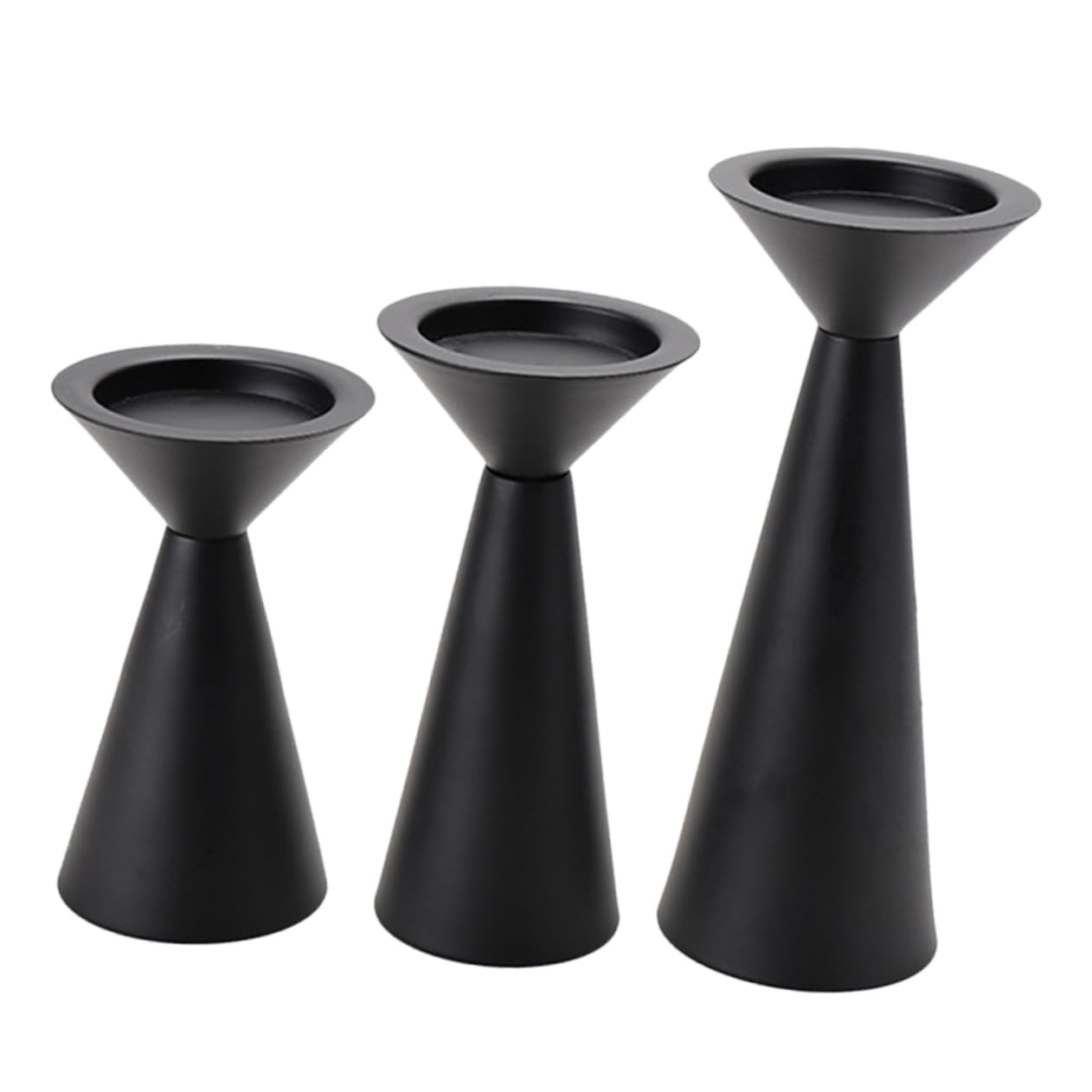 Candelabro Vintage de Hierro Negro, Juego de 3 Piezas | Estilo Europeo Retro, Decoración para Fiesta y Obsequio de Inauguración, Aporta Brillo y Elegancia