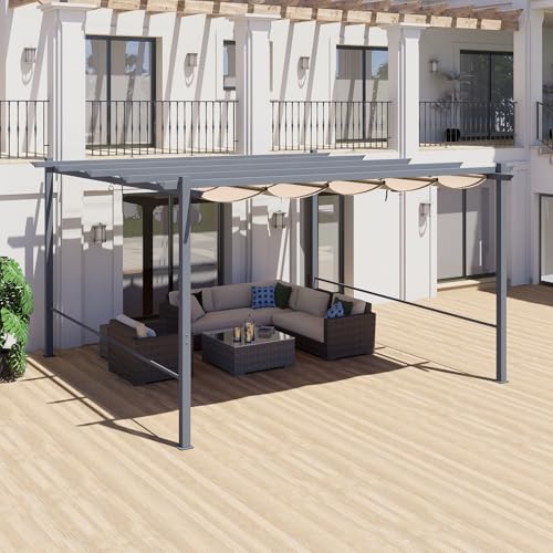 Aoodor 10x12 Ft Pergola Canopy with UV Protection