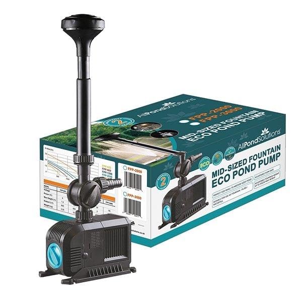 AllPondSolutions FPP-6000 Fountain Pond Pump Submersible with Fountain Attachment for Outdoor Garden, 6000 Litre/Hour Flow Rate
