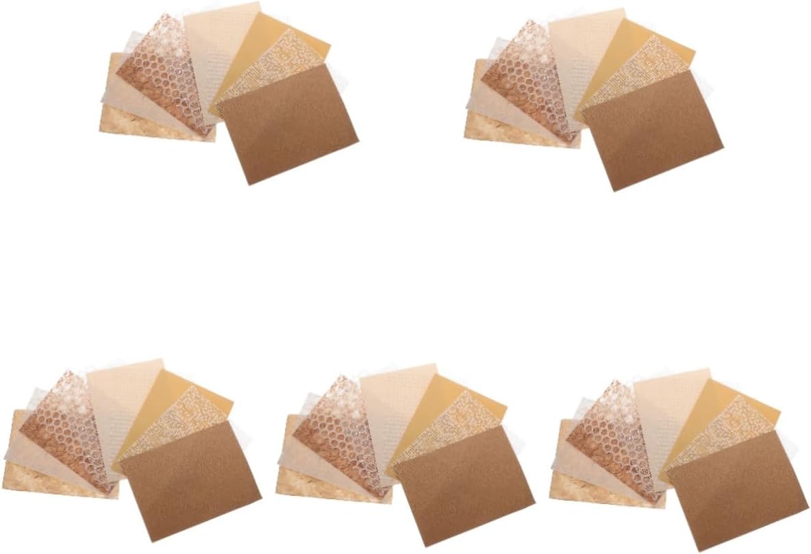 DOITOOL 5sets Diy Paper Scrapbook Background Diary Material Art Paper Sheets 10sheets*5