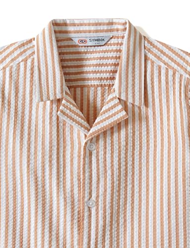Image of Amazon Brand - Symbol Kids Boy's Half Sleeves Striper Regular Fit Shirt