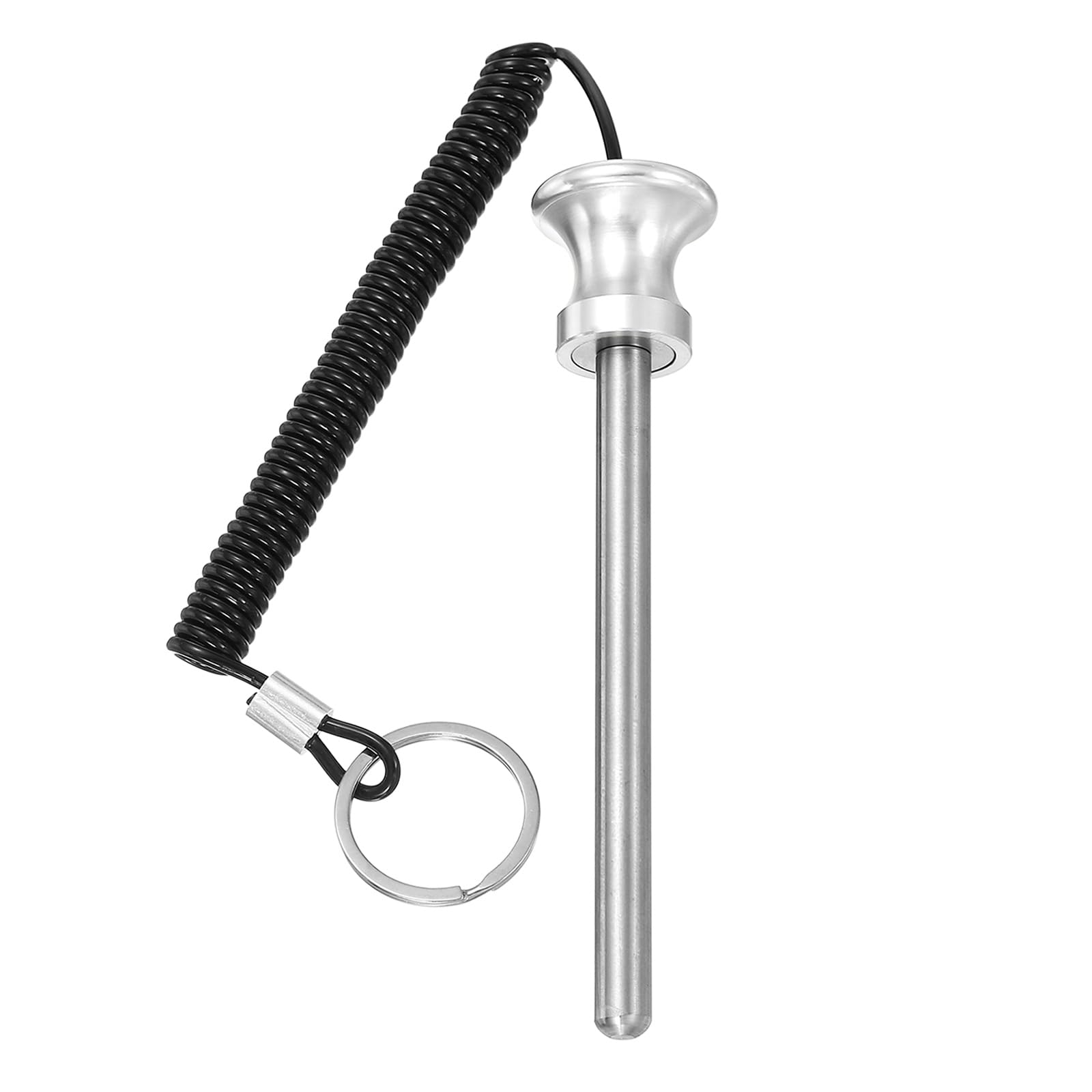 YELARXI Weight Stack Pin, Weight Gym Pin Strength Training Equipment Replacement with Pull Rope, 0.4 x 4.7 Inch Fit for Commercial Home Gym Club Machine Accessories (Silver)