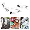 100 Pcs Bar Pins - Silver Brooch Clasp Pins for Badges, DIY Craft, Sewing, Baby Shower, Wedding Name Tags (25mm) #3