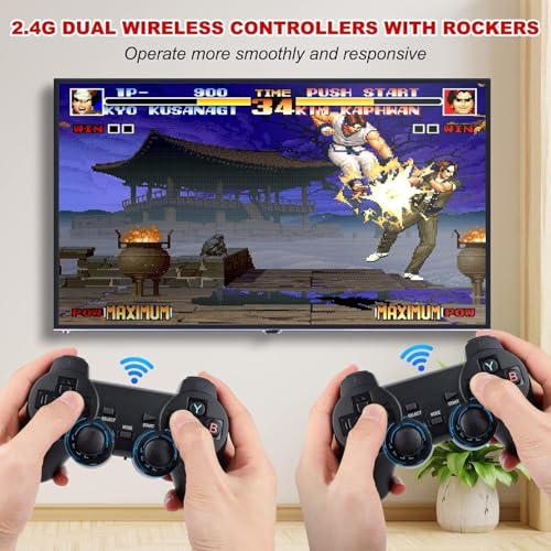 Image of Wireless Video Games For TV Gaming Retro Gaming Console With Game Stick Plug & Play TV Video Game Set for 2 Player with 15 Emulator For Kids & Old School Station Video Game For All Kids (5 Years to 17 Years)