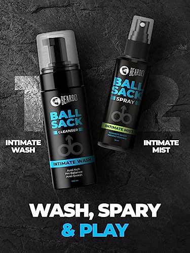 Image of Beardo Ball Sack Intimate Wash For Men, 100ml | Prevent Odour, Itch, Sweating | No Dryness No Irritation | PH Balance Intimate Foaming Cleanser For Men