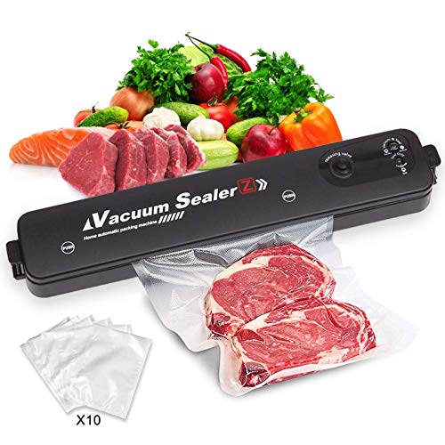 Vacuum Sealer 60kqa Food Savers Machine Automatic Packing for Food Preservation with 10 Bags Portable Mychonly