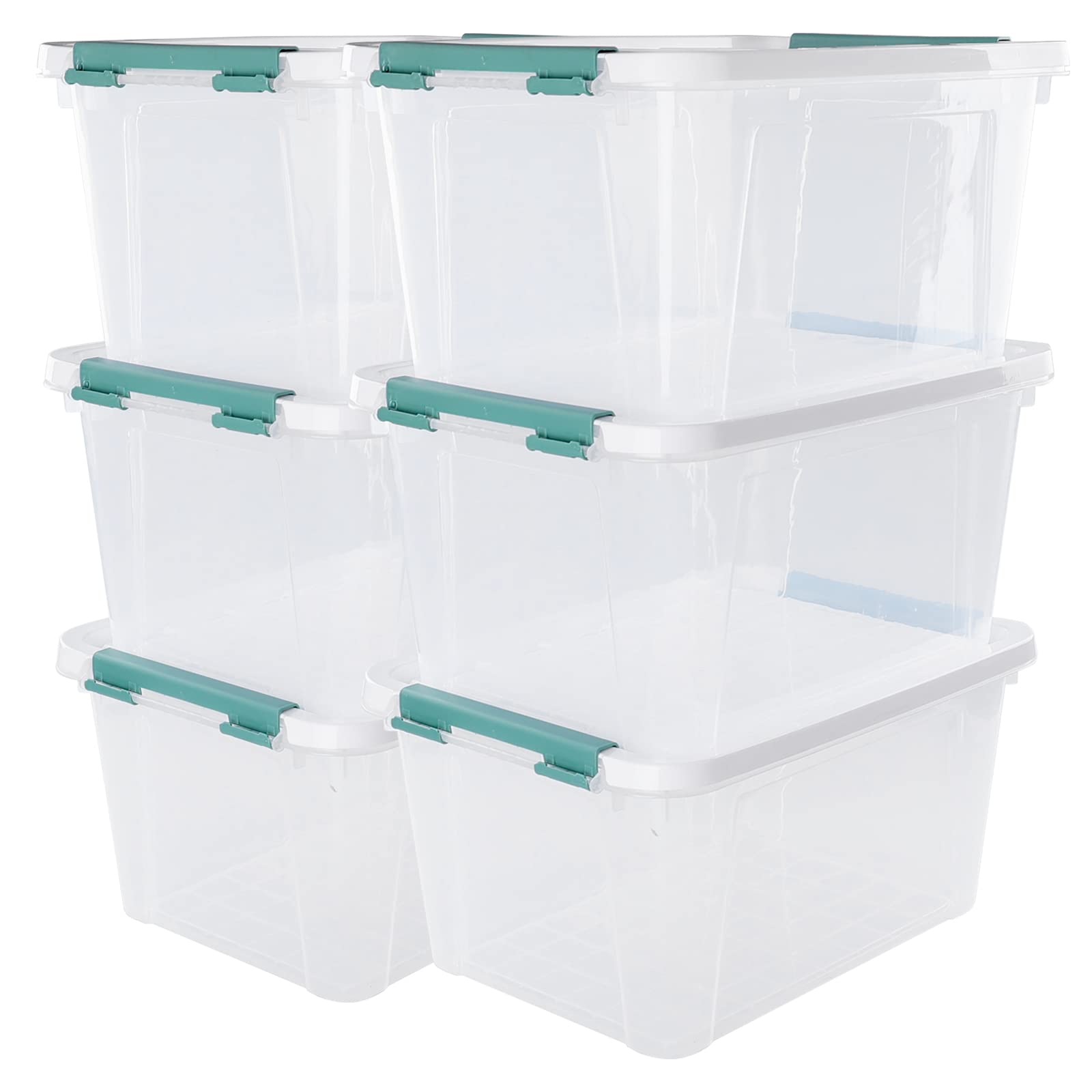 Amazon.com - Xyskin 6-Pack 20 Quart Plastic Storage Boxes