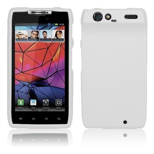 Motorola Droid RAZR 4G XT912 - White Hard Plastic Case Cover [AccessoryOne Brand]