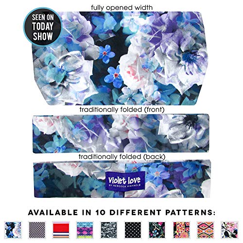 Violet Love Womens Yoga Headbands - Star Signs Fashion Print Pattern Couture Headband, Best Non-Slip Sport Headbands for Women, Girls, Men, Walking, Exercise, Running, Gym, Sports - Aquarius